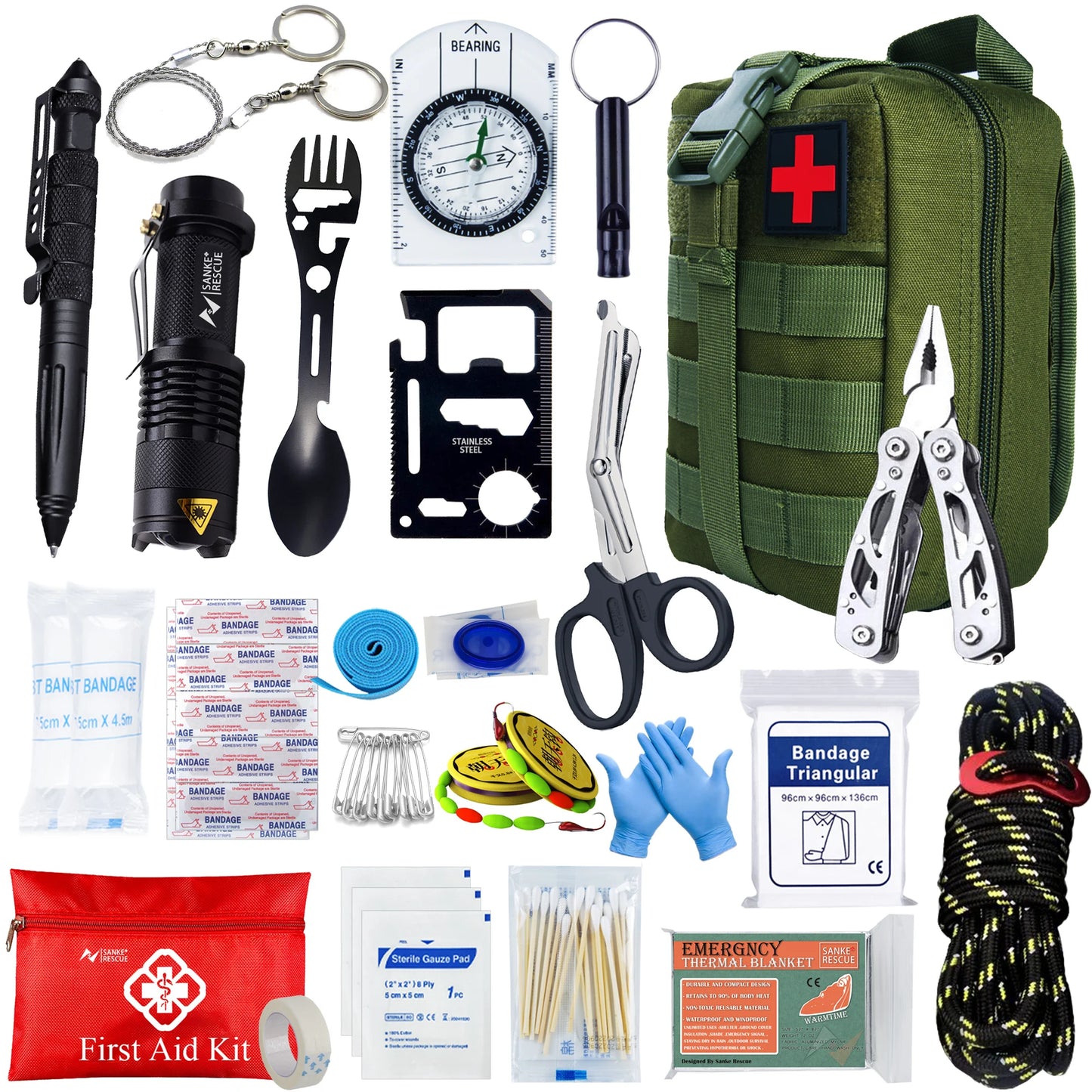 Sanke Rescue Survival First Aid Kit Molle Emergency Set IFAK