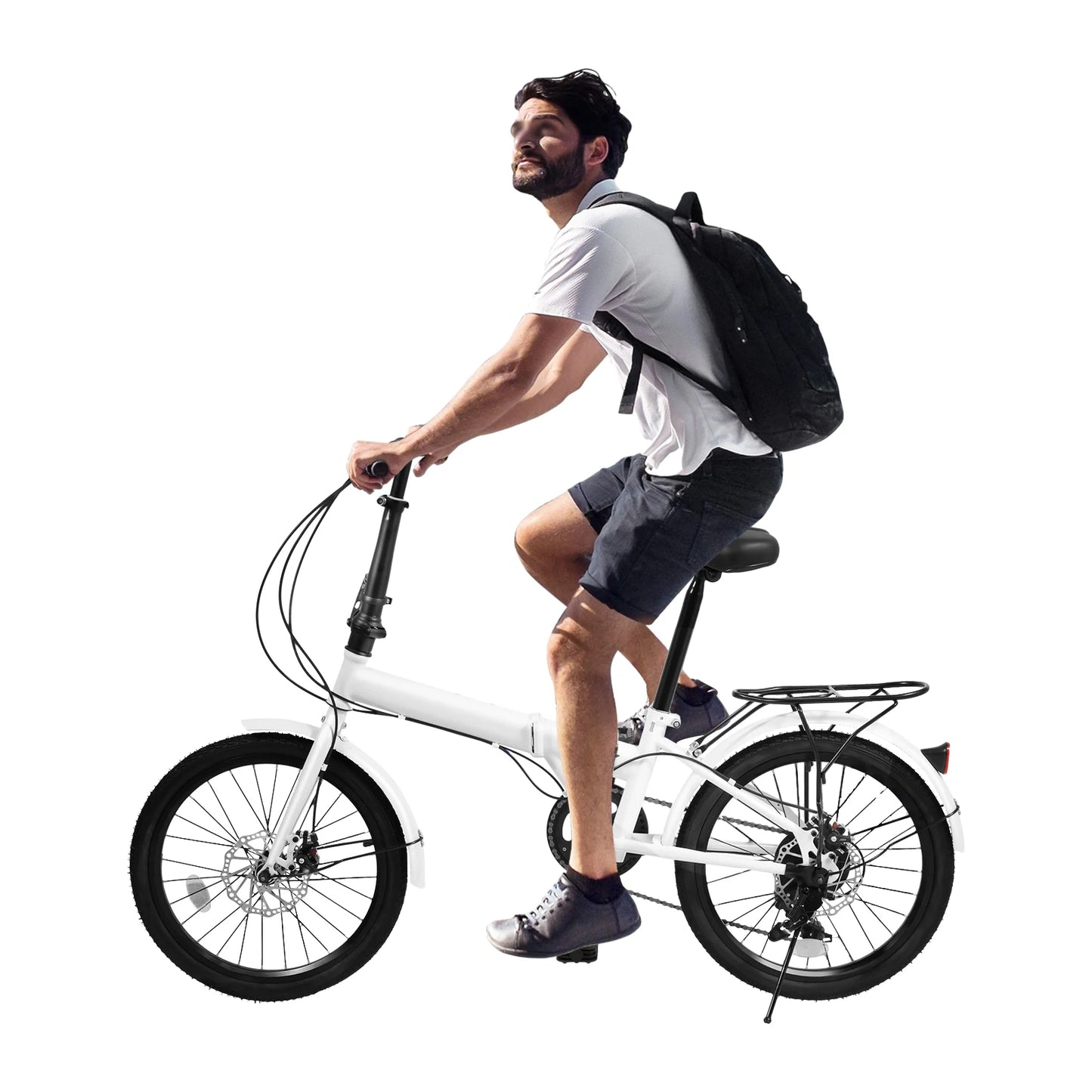 20 Inch Folding City Bike 7 Speed Lightweight for Adults
