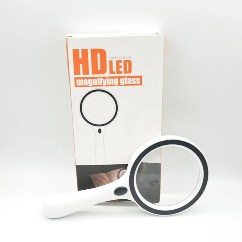 FUCHU Handheld Illuminated Magnifier 5X 10X Lenses