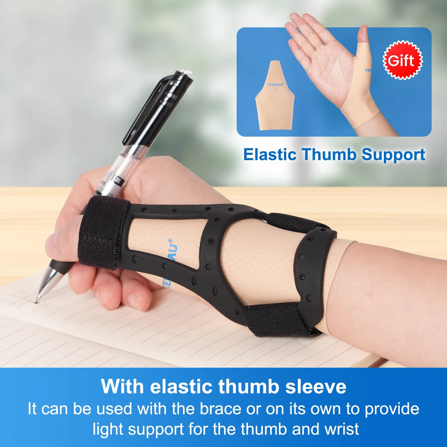 VELPEAU Silicone Thumb Brace For Tendonitis And Arthritis