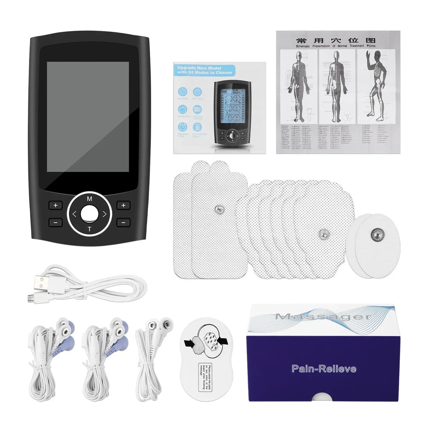 Electronic EMS Tens Unit Muscle Stimulator With 36 Modes For Body Massage