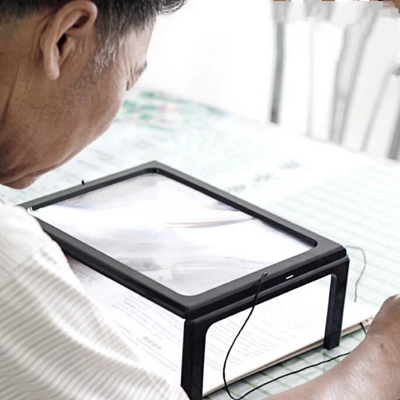 Square Magnifying Glass Desktop Reading Aid For Low Vision