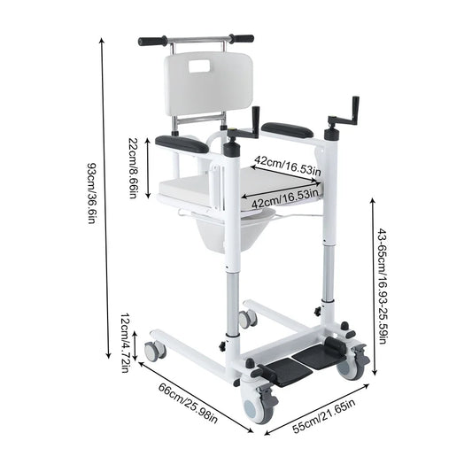 Bymaocar Lift Transfer Chair Heavy Duty Wheelchair Elderly