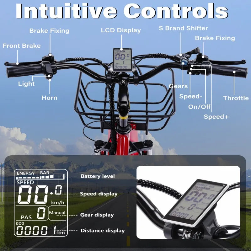 BROOBEY E Tricycle Folding Electric Trike With Battery