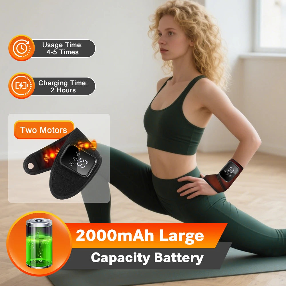 Agdoad Electric Heating Wrist Massager Wrap With Vibration