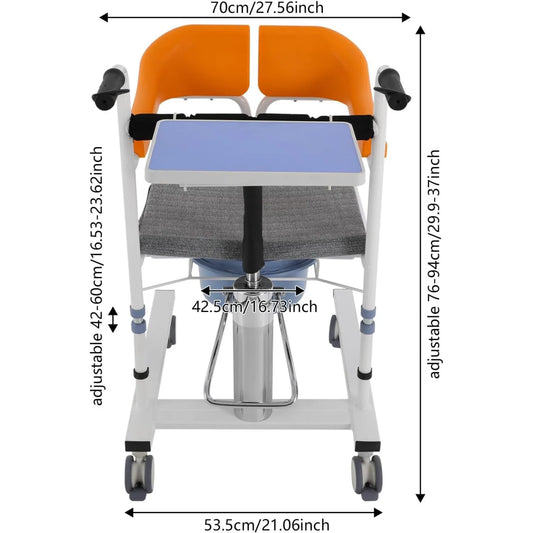 Bymaocar Hydraulic Patient Transfer Chair 100 Kg Capacity