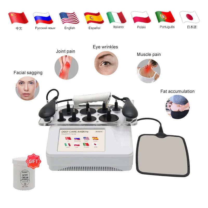 Kuanyew 448kHz Indiba RF Tecar Therapy Pen for Skin Tightening