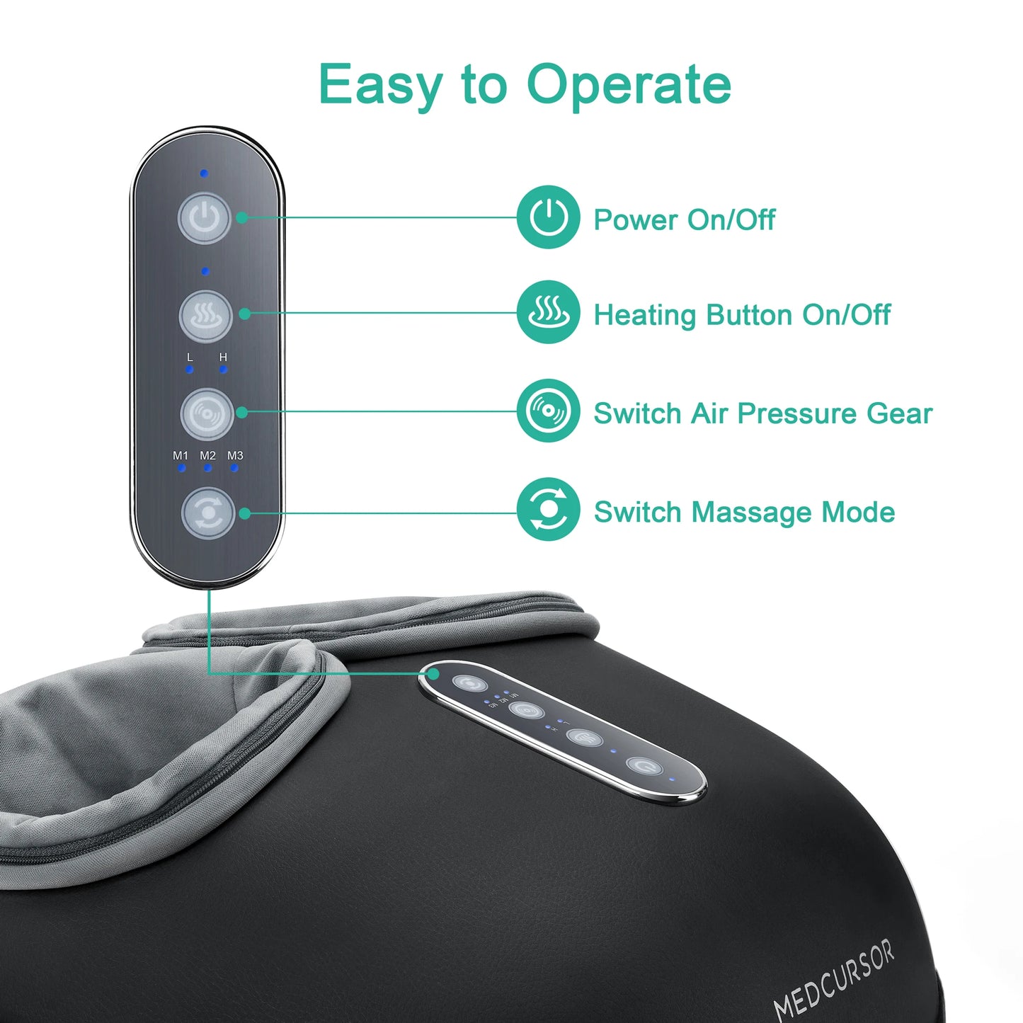Medcursor Shiatsu Foot Massager With Heat For Pain Relief