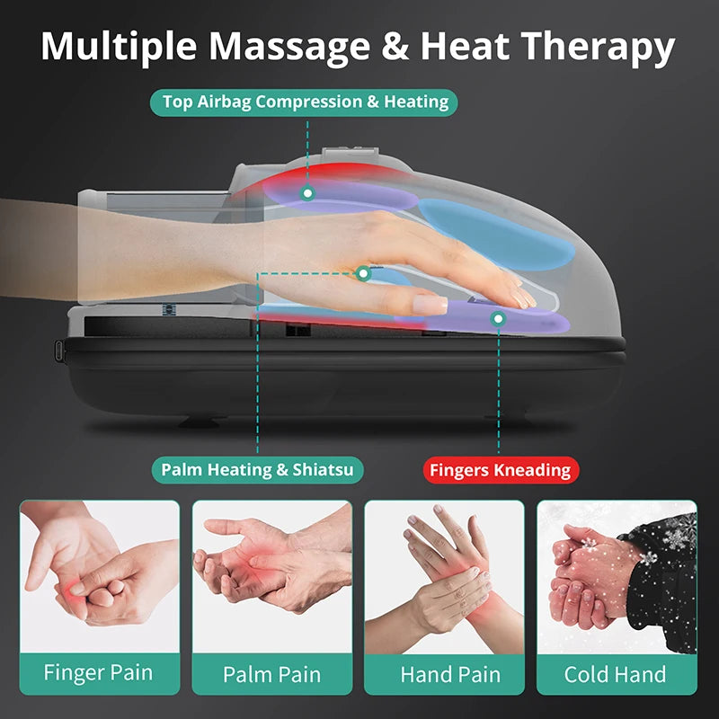 Medcursor Wireless Hand Massager With Air Compression And Acupoint Therapy