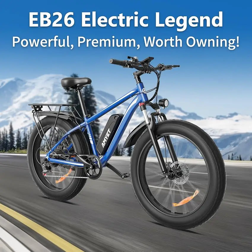 Amyet Electric Bike 1500W 48V 15Ah Fat Tire Mountain