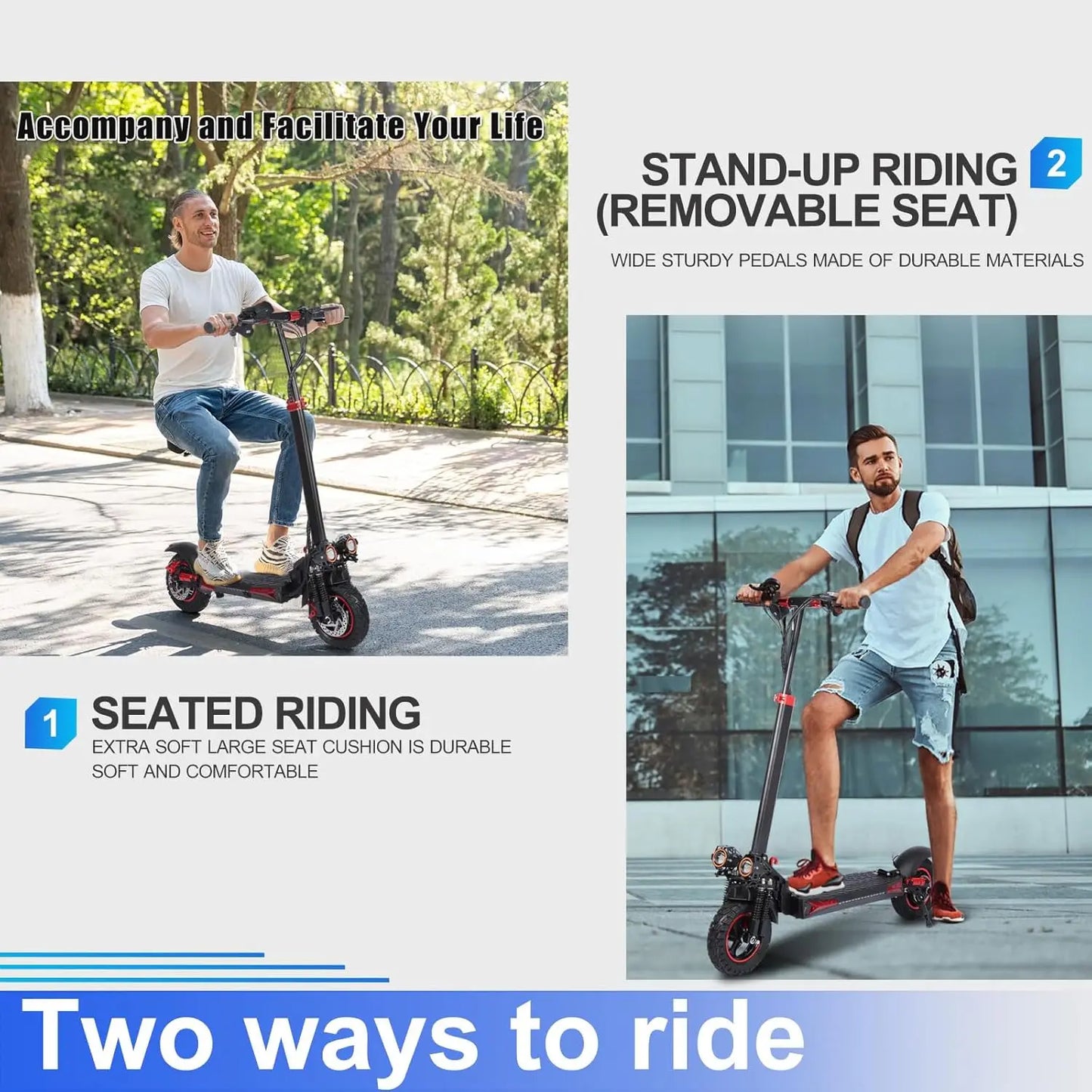 FREEBOY 1200W Electric Scooter With Seat For Heavy Adults