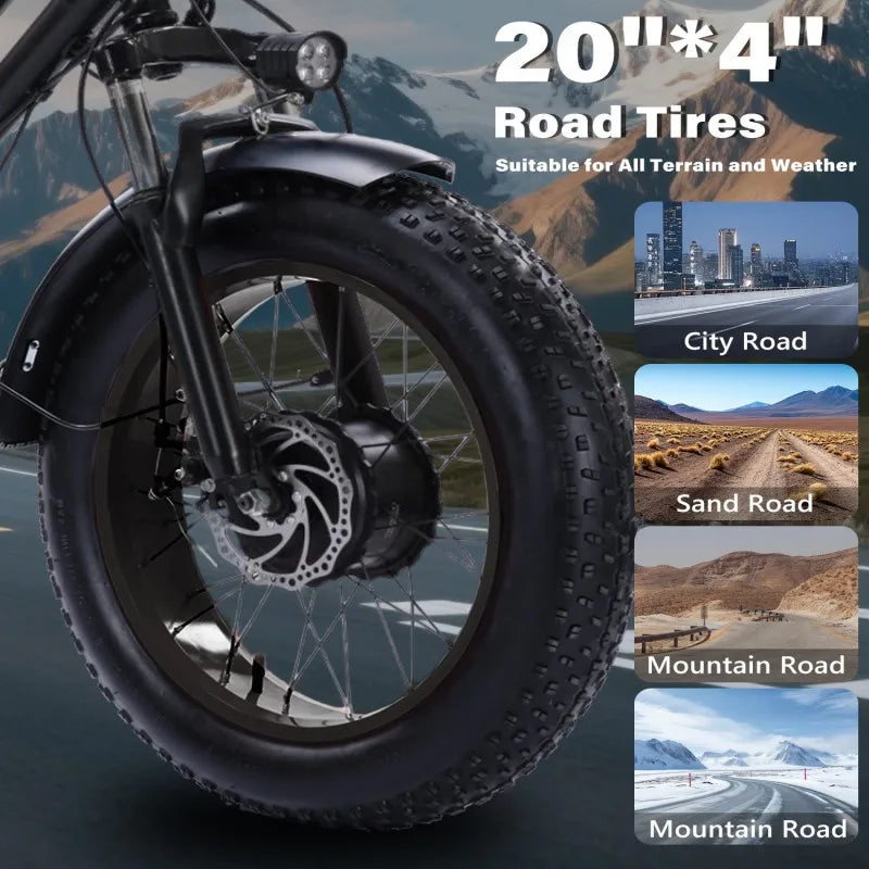 BROOBEY 500W Electric Tricycle For Adults Fat Tire 3 Wheel