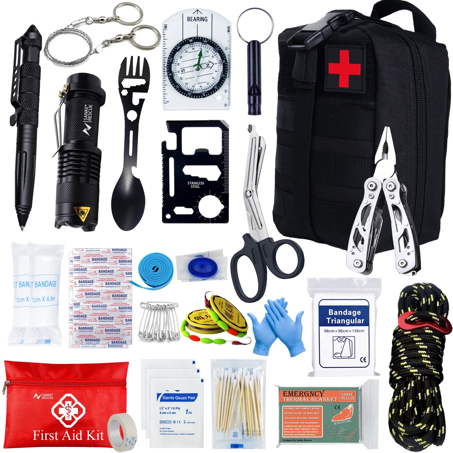 Sanke Rescue Survival First Aid Kit Molle Emergency Set IFAK