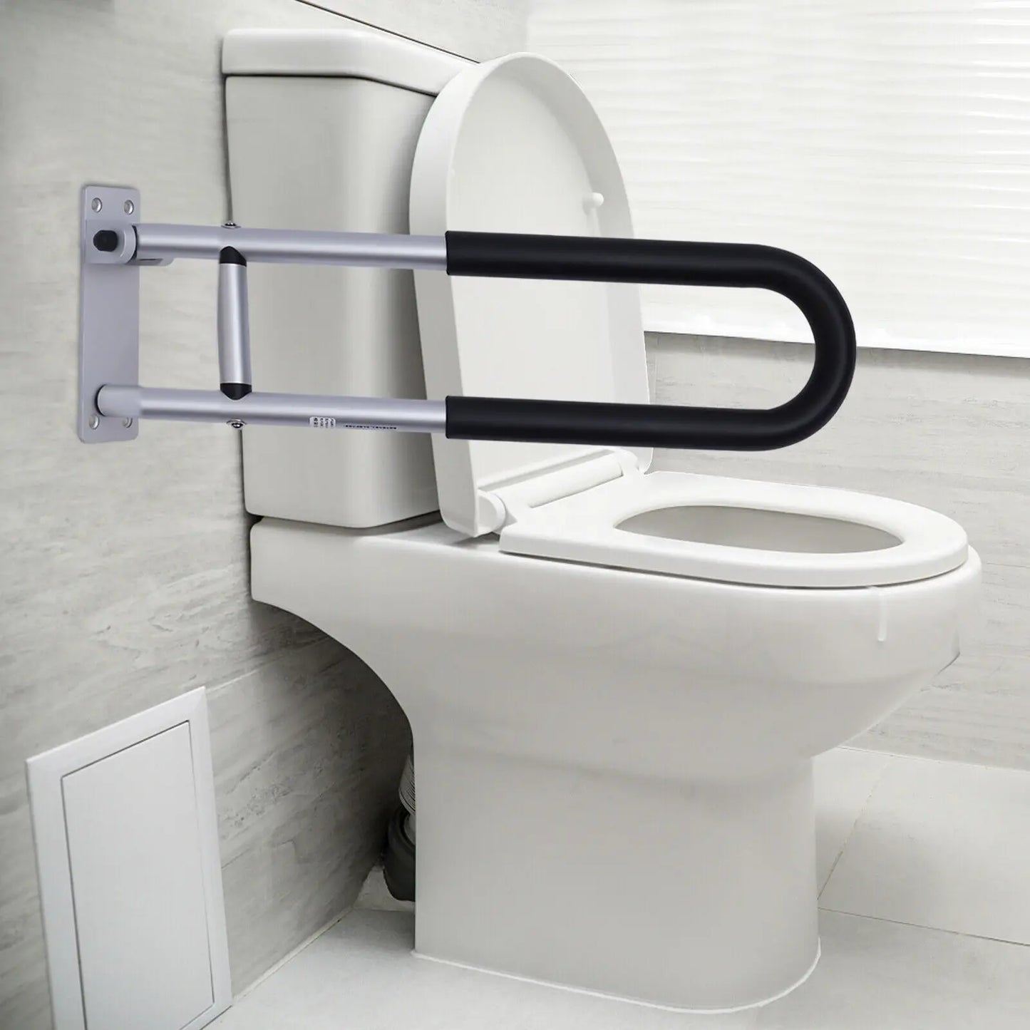 Folding Handicap Grab Bar Rails For Toilet And Bathroom Safety