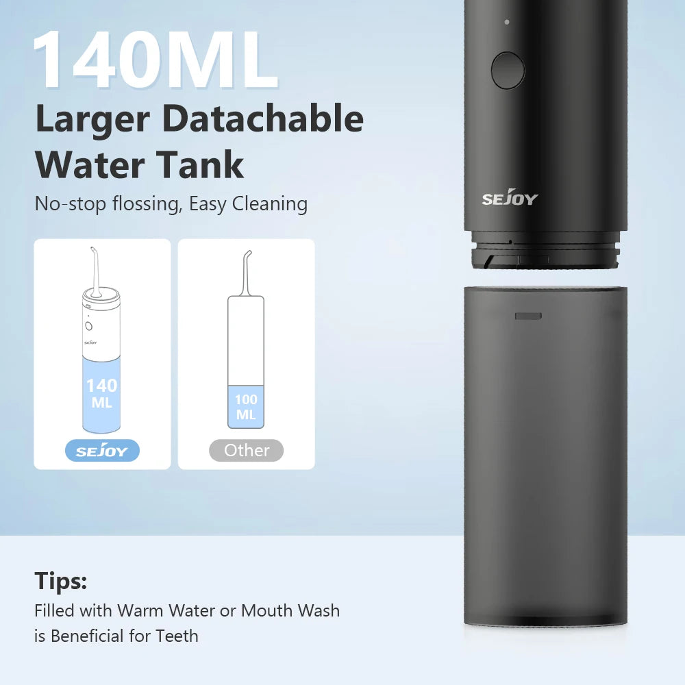 Sejoy Portable Oral Irrigator Water Flosser USB Rechargeable