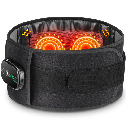 PastSky Heating Vibration Massager Belt With Red Light Therapy