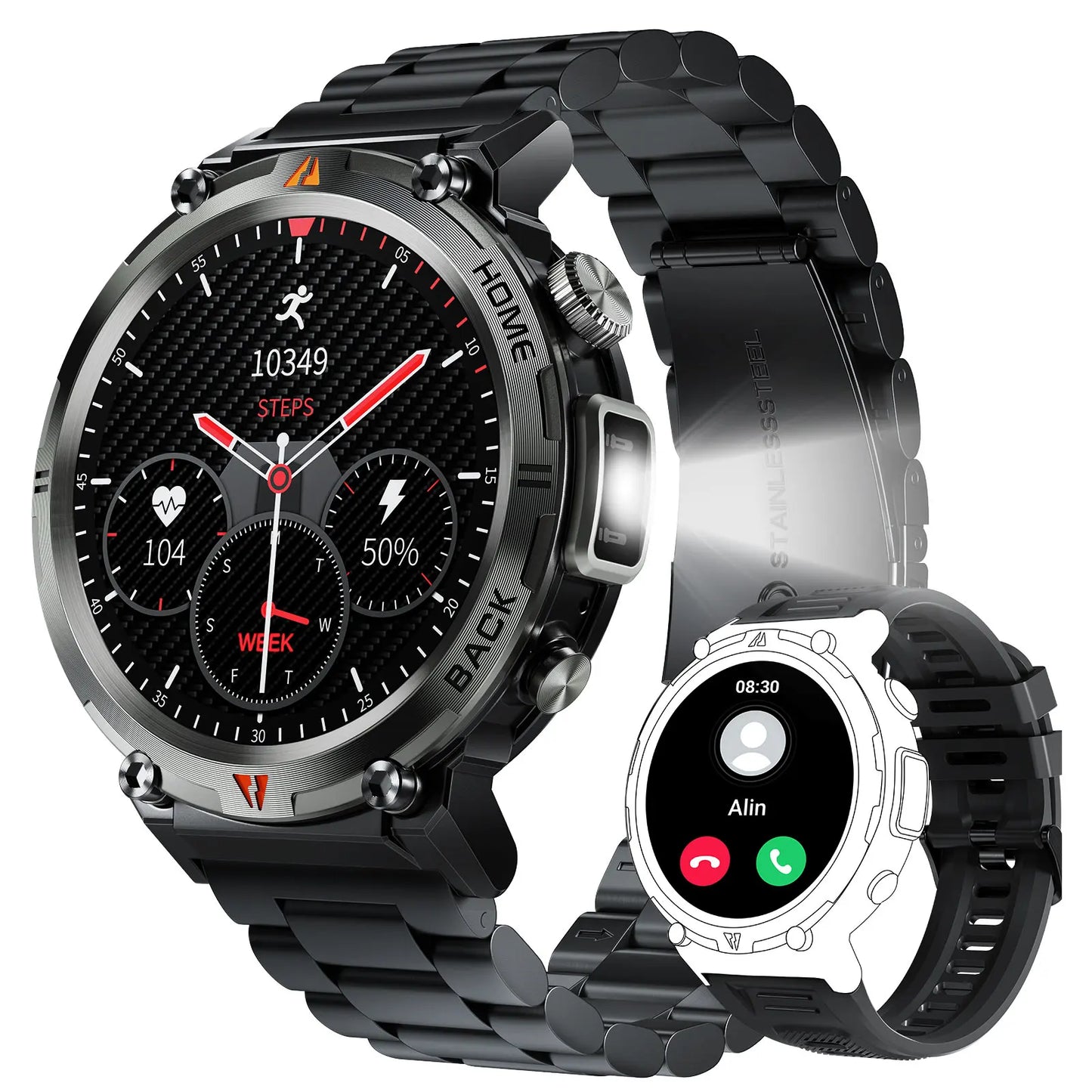 EIGIIS KE3 Smartwatch Bluetooth Call With Health Monitor Heart Rate
