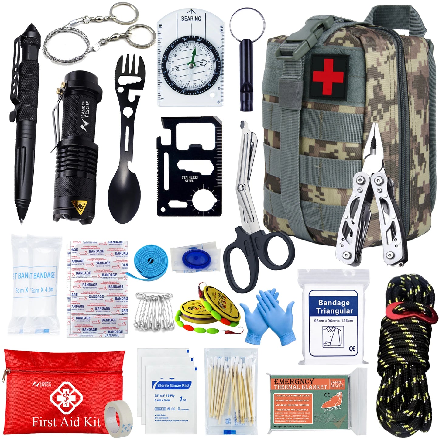 Sanke Rescue Survival First Aid Kit Molle Emergency Set IFAK