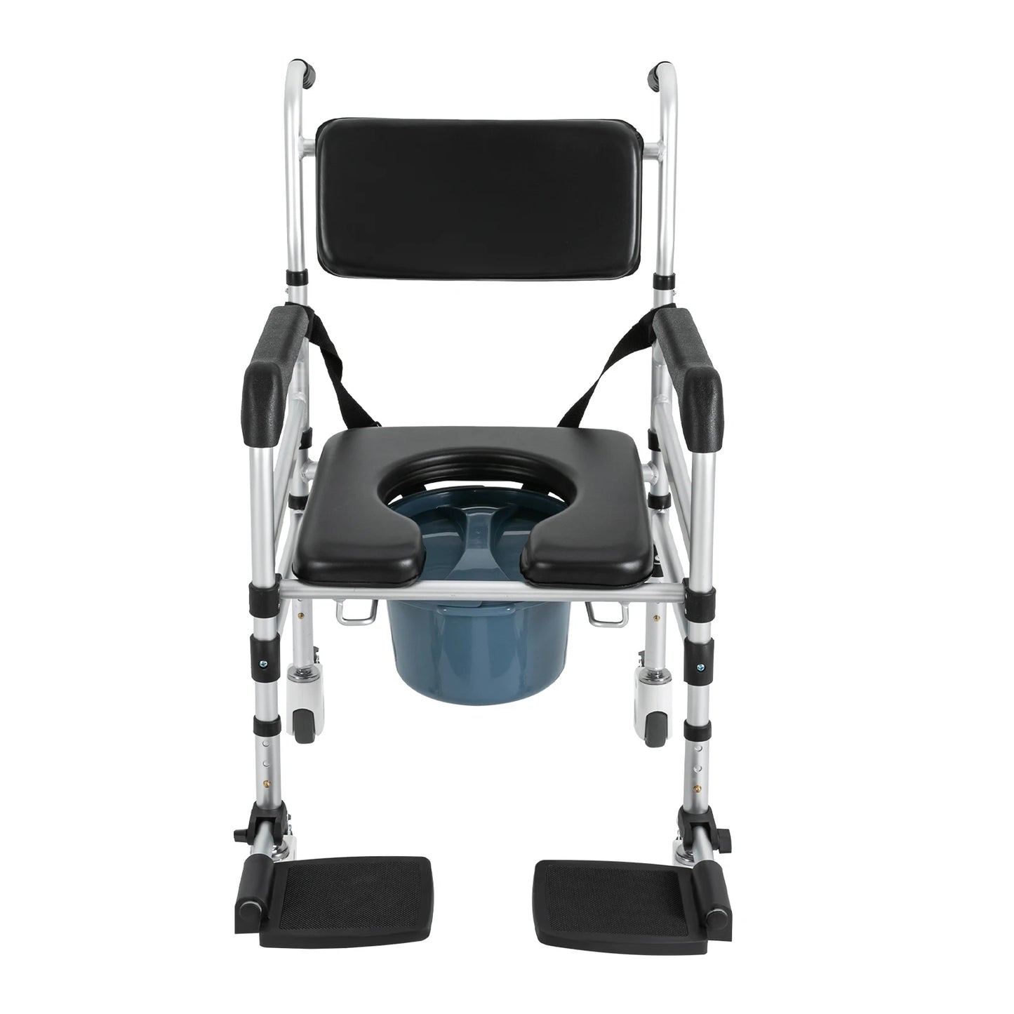 Hign Concerned Shower Chair With Wheels Rolling Commode