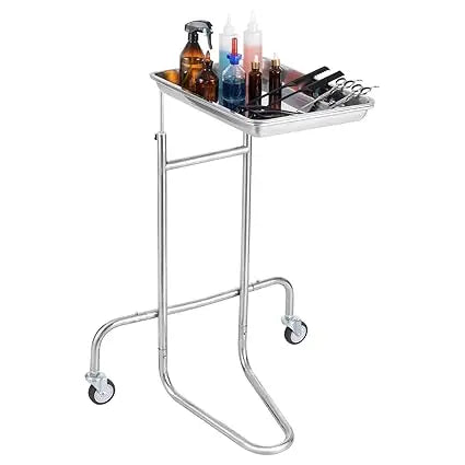 VEVOR Medical Instruments Stand With Tray Mayo Stand