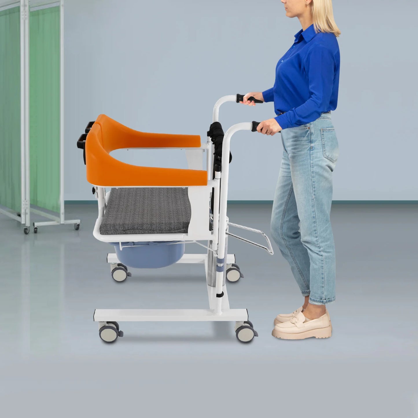 Bymaocar Hydraulic Patient Transfer Chair 100 Kg Capacity