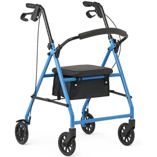 Hign Concerned Folding Steel Rollator Walker With Seat