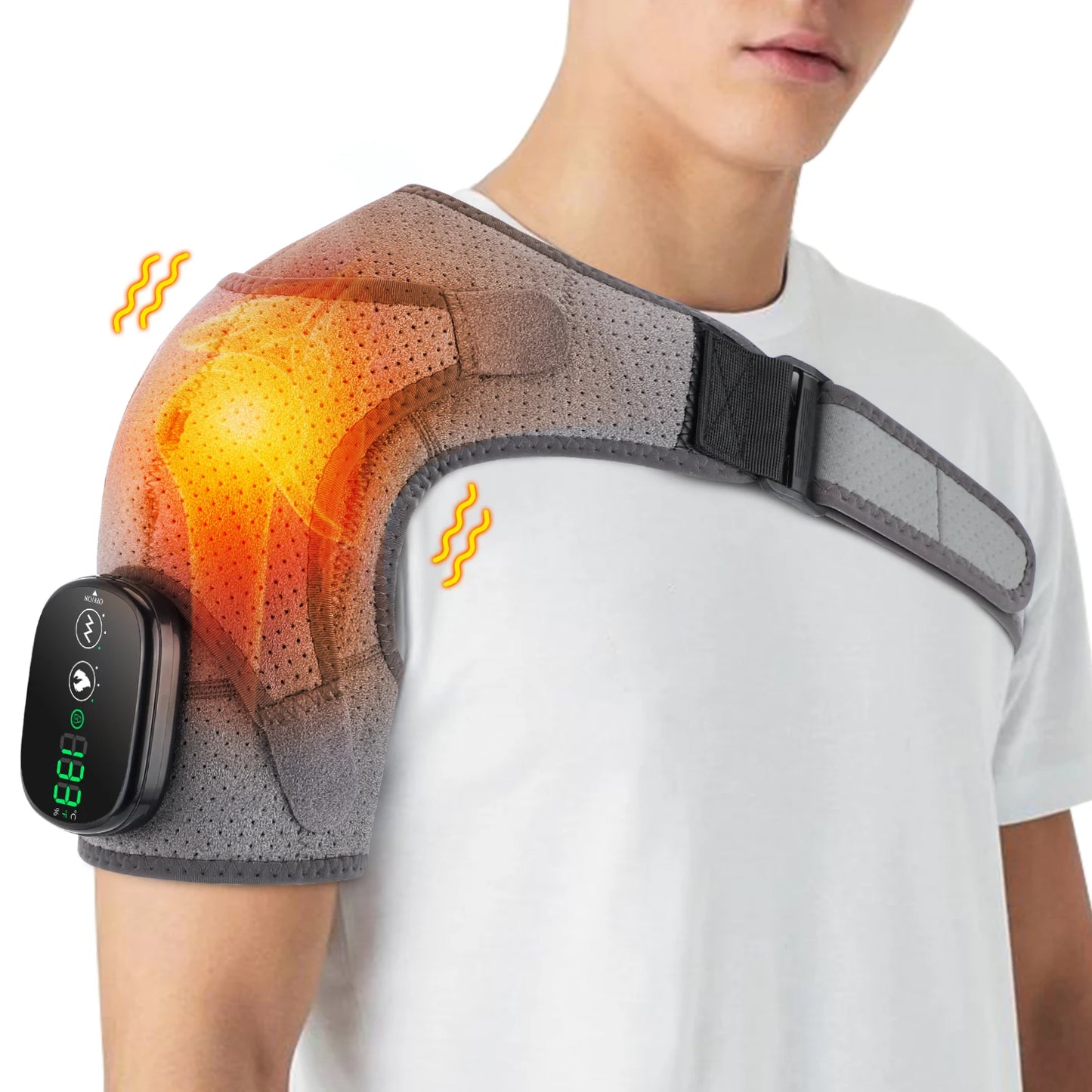 PASTSKY Electric Shoulder Heating Pad With 3 Modes And Vibration