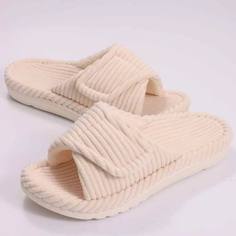 Spa Women's Fuzzy Faux Fur Slippers With Memory Foam Comfort