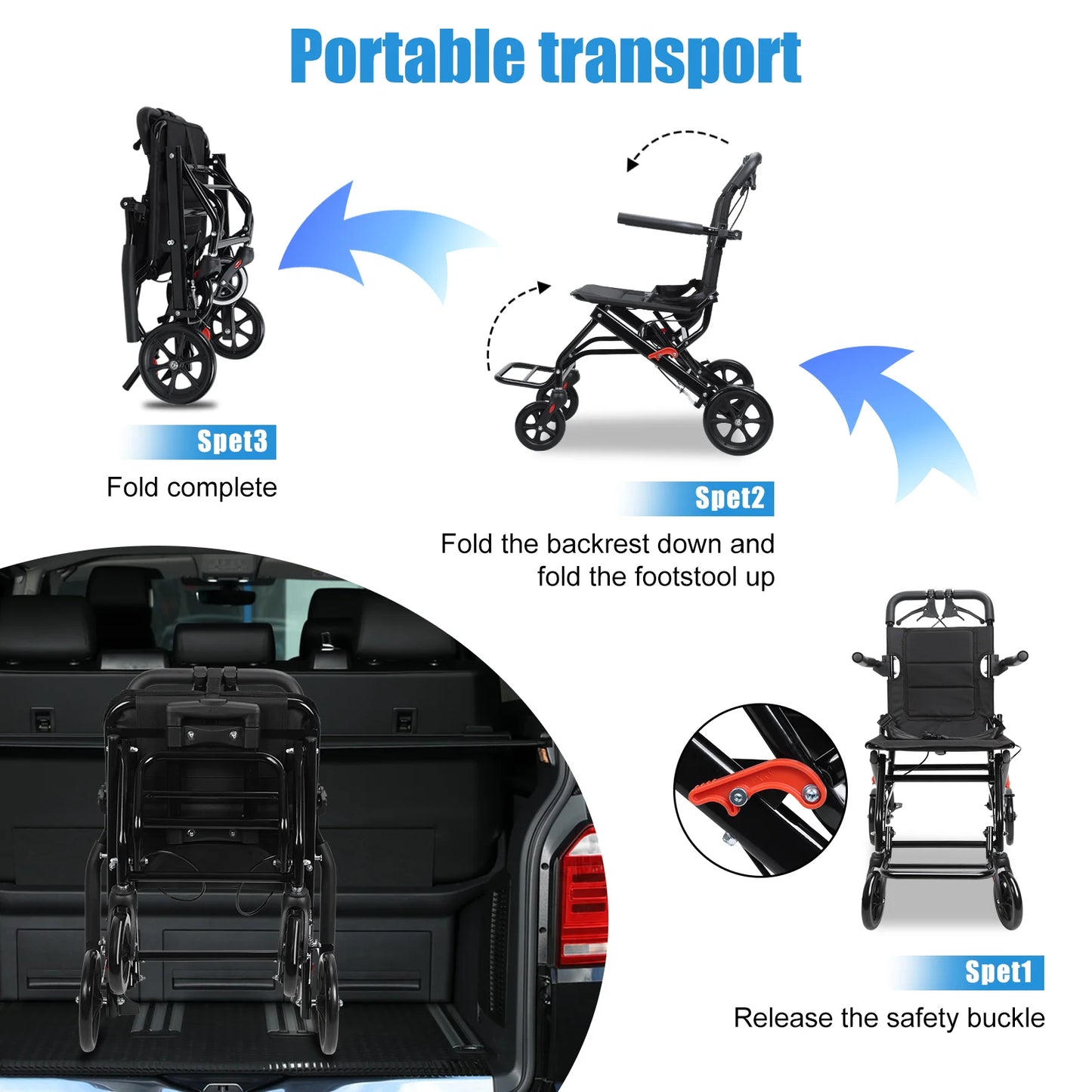 Hign-concerned Lightweight Foldable Manual Wheelchair