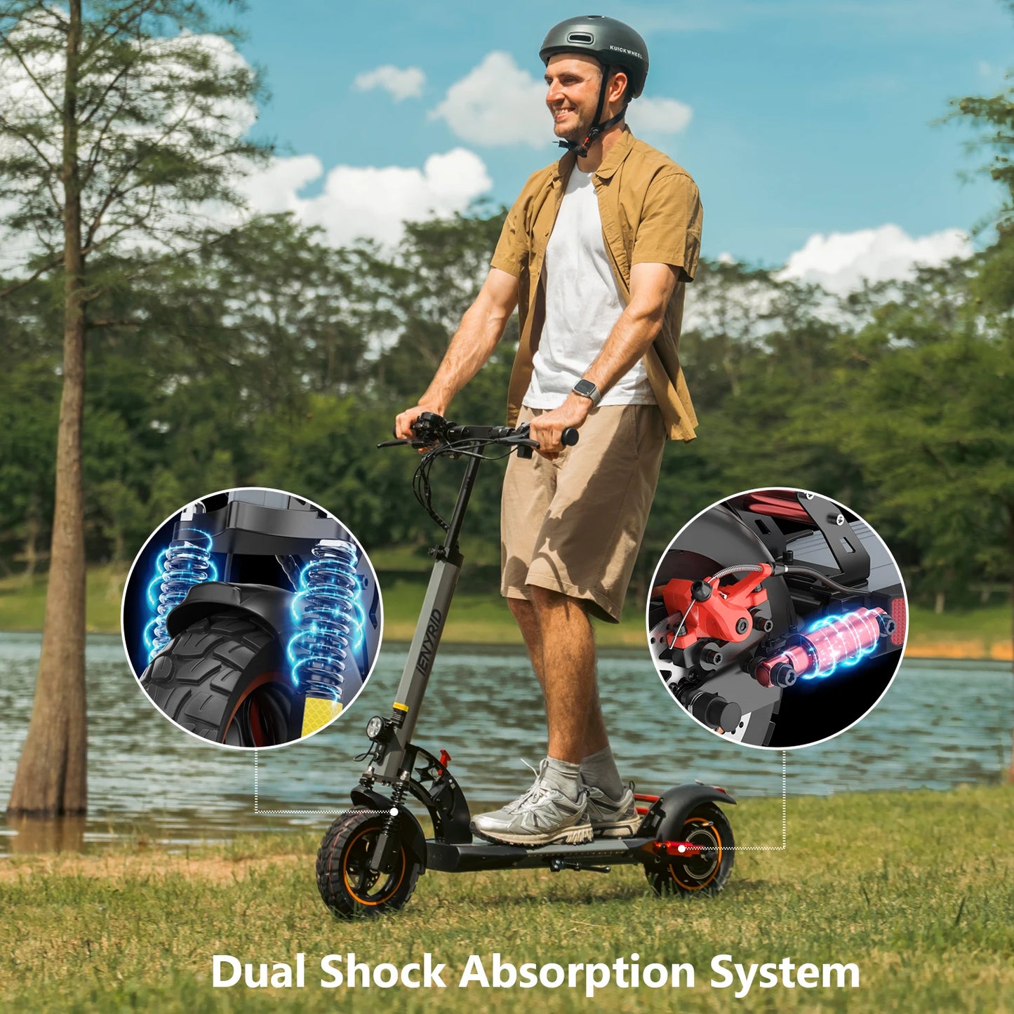 Electric Folding Scooter 800W 48V All Terrain EScooters