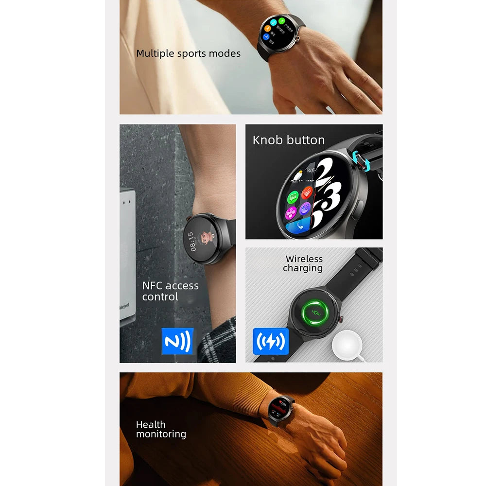 MT26 HD Bluetooth NFC Smart Watch Health Monitoring