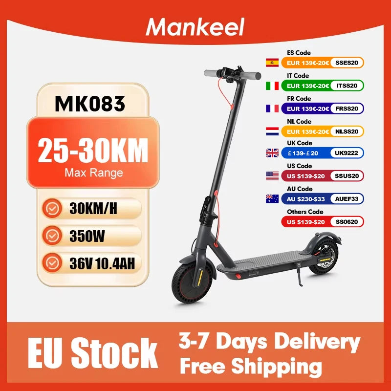 Mankeel MK083 Electric Scooter 350W Foldable App Control