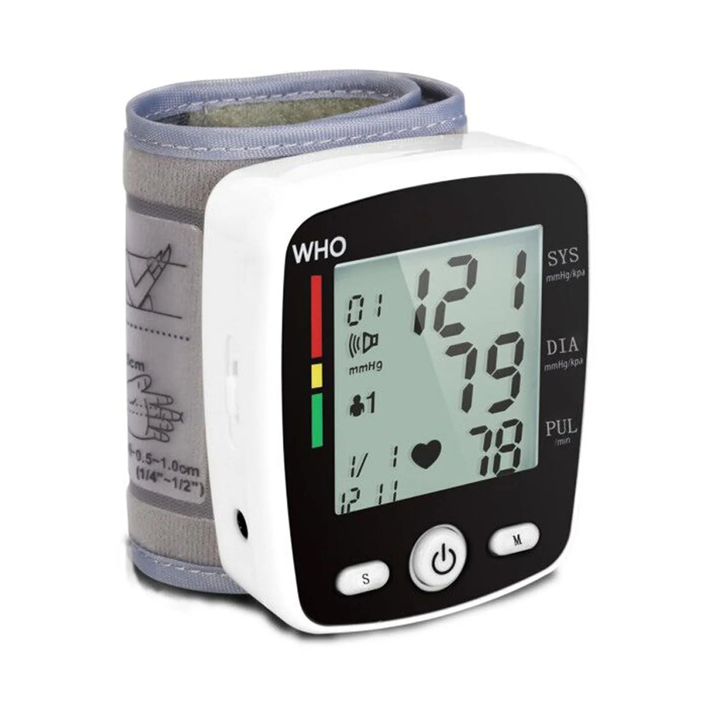 TAKRO Rechargeable Wrist Blood Pressure Monitor with LCD Memory