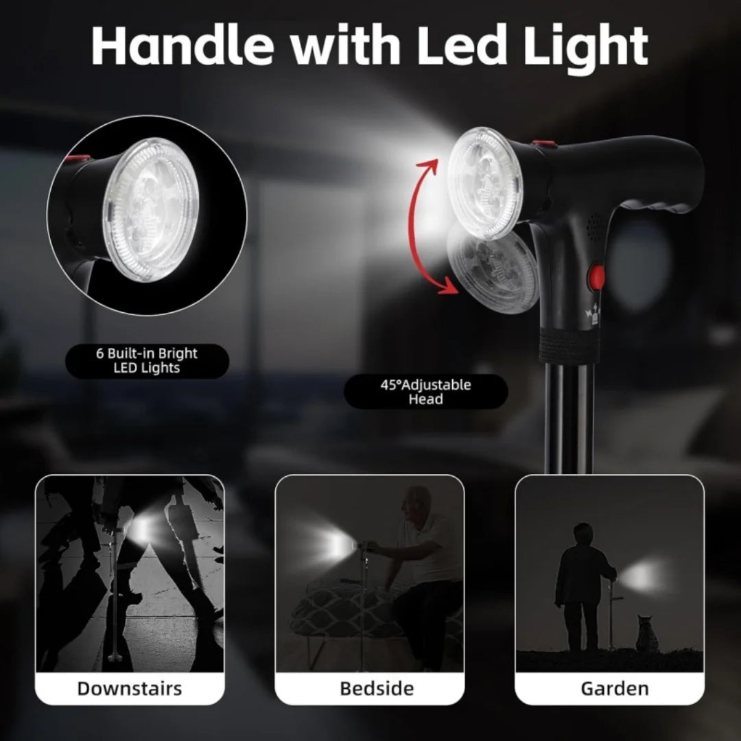 AnhuiChoice Lightweight Folding Walking Cane With T Handle