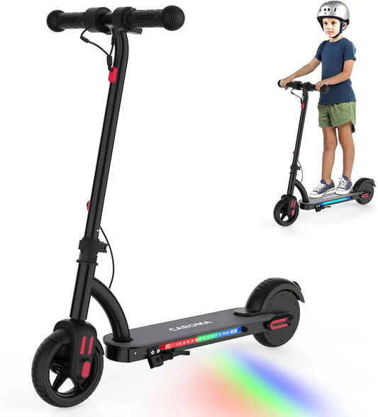 Caromac Kids Electric Scooter 150W Adjustable Height LED