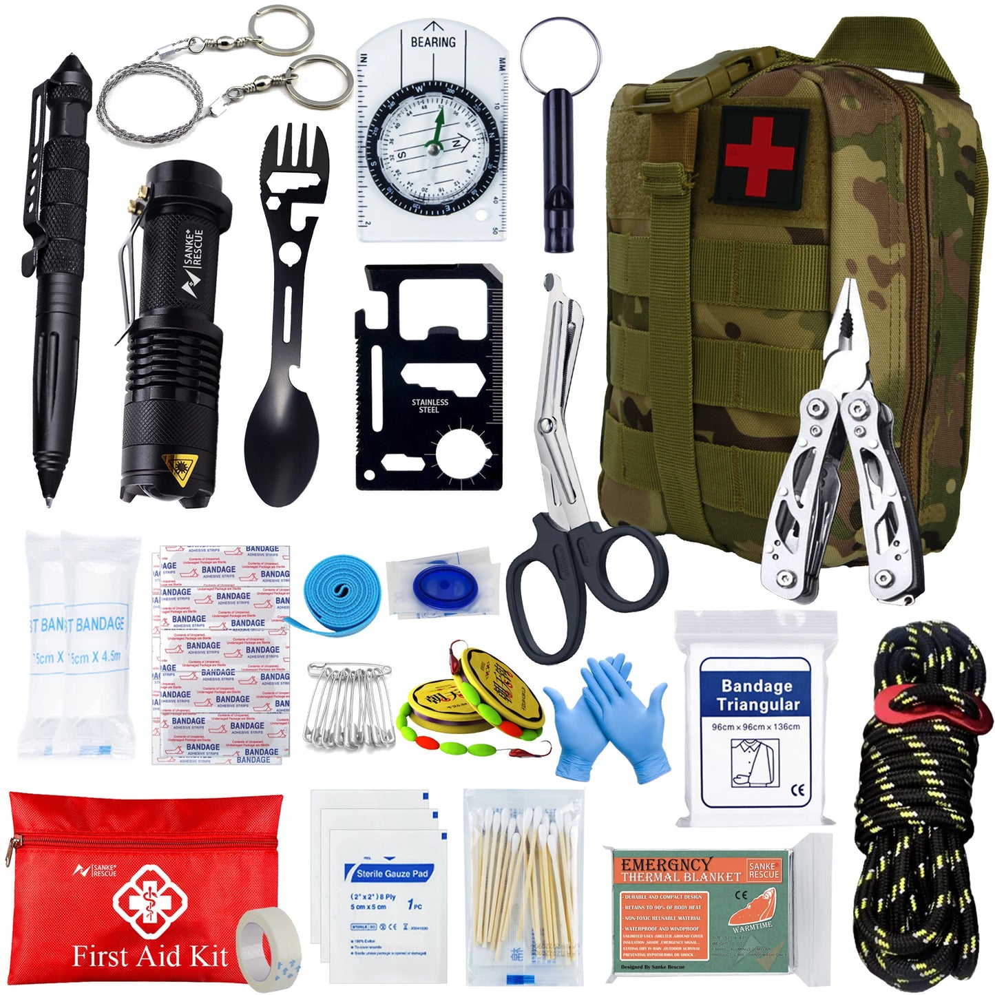 Sanke Rescue Survival First Aid Kit Molle Emergency Set IFAK
