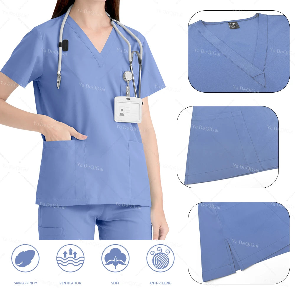 Ya DeQiGai Clinical Scrubs Set For Medical Professionals