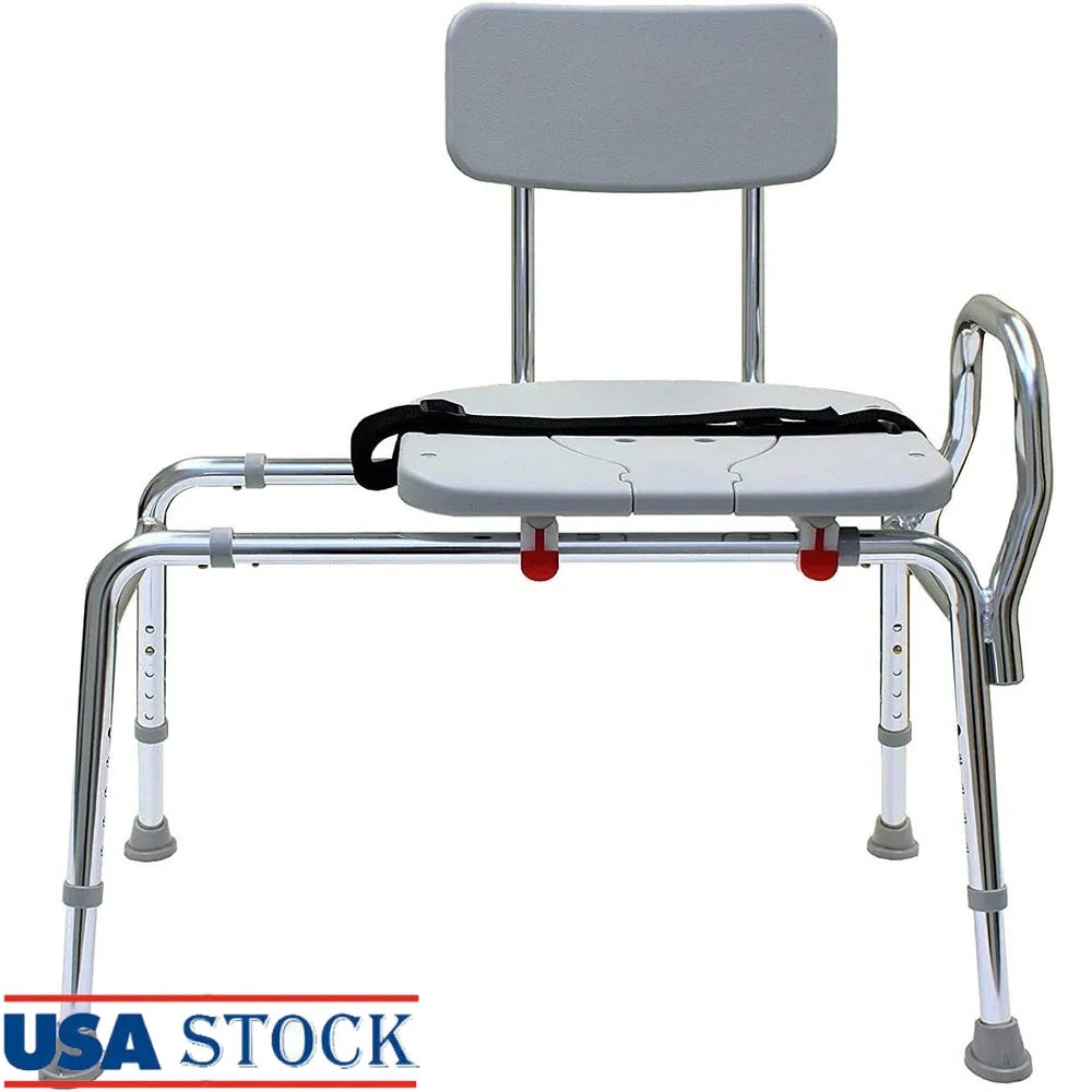 Adjustable Sliding Shower Transfer Bench Anti Slip Tub Seat