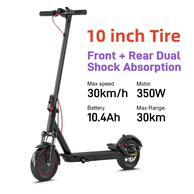 Mankeel MK085 Pro Electric Scooter 350W Dual Shock Absorption 36V 10.4Ah APP Smart Control Foldable E Scooter 25-30km Long Range