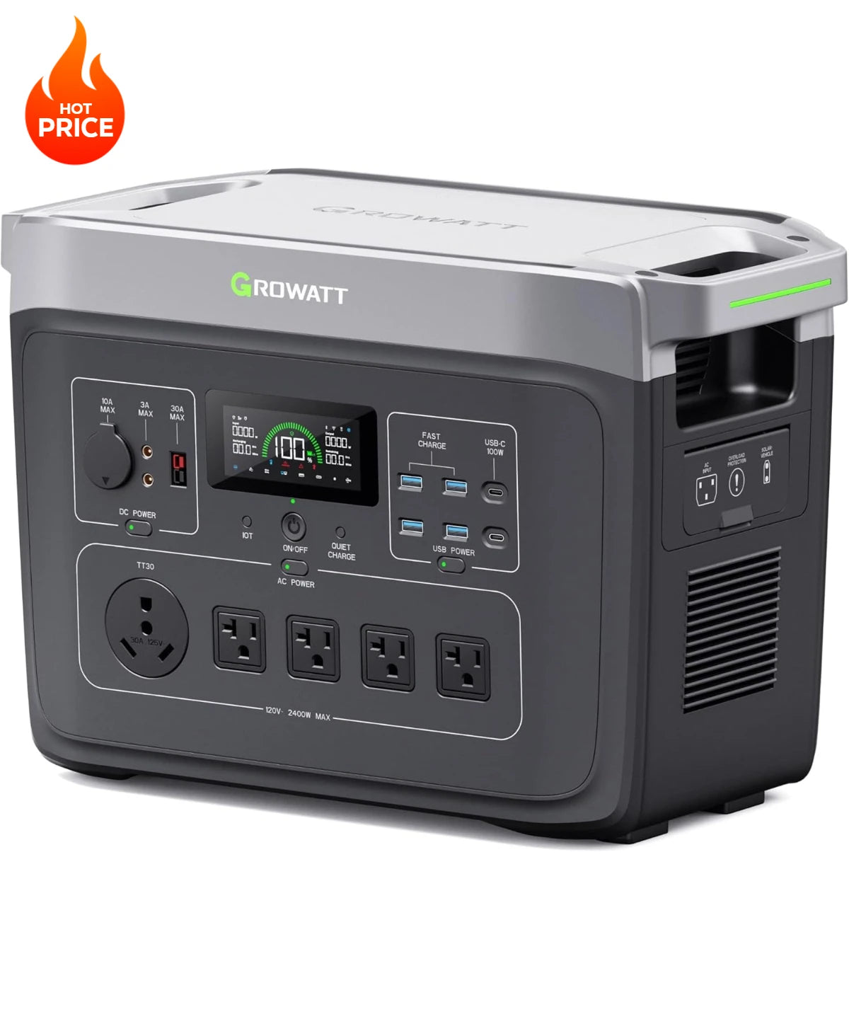 Infinity 2000 Portable Power Station Solar Generator 2048Wh