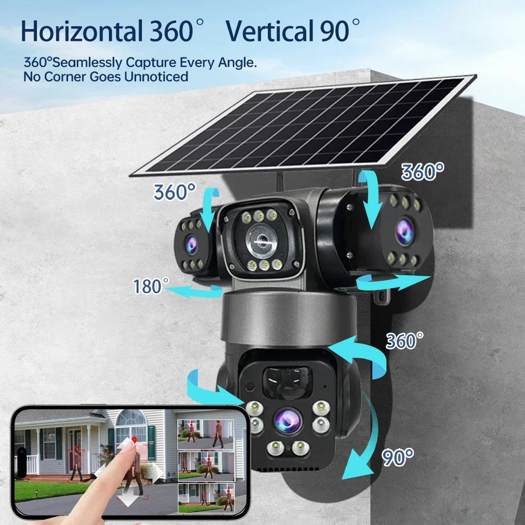 Cugo WiFi PTZ Outdoor Solar IP Camera 15MP Battery