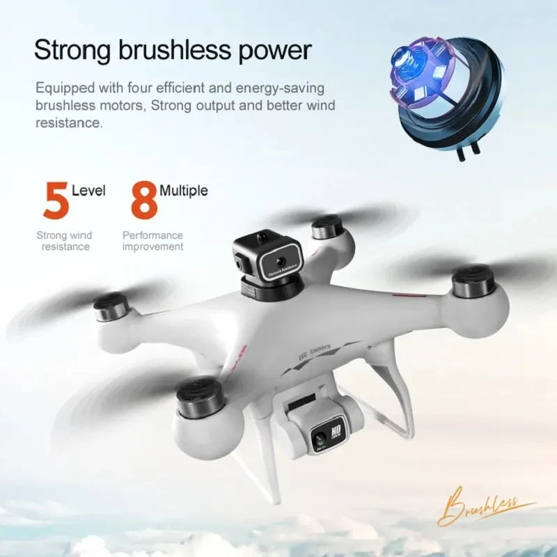 S116 MAX Drone Professional with 3 Batteries 8K Dual Camera Optical Flow Brushless 360° Obstacle Avoidance WIFI FPV RC Dron Toys