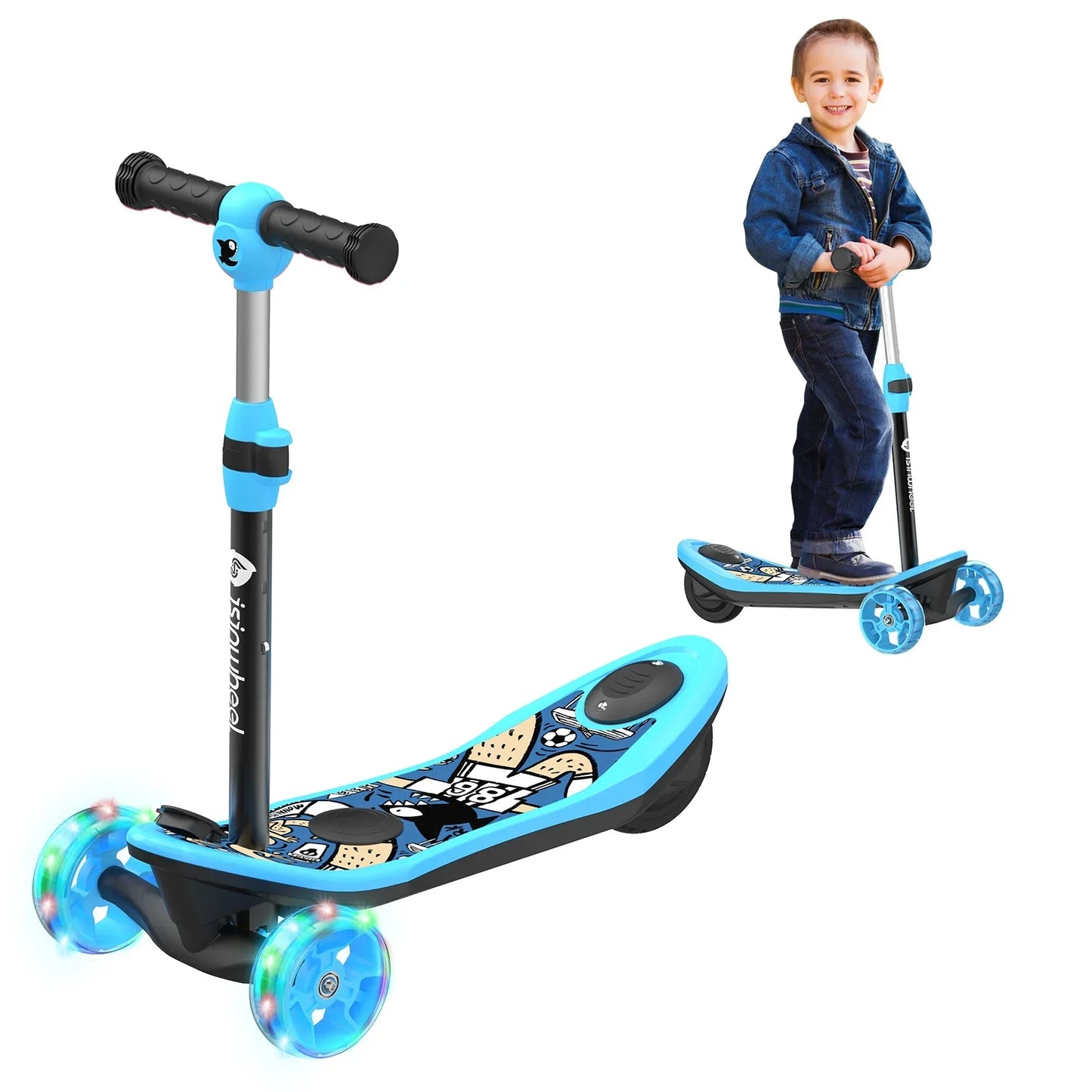 lsinwheel MINI Childr Electric Scooter 12.8-14.6V 5Ah Battery 60W Motor 4.5 Inch Tire Three-wheeled City E-scooter