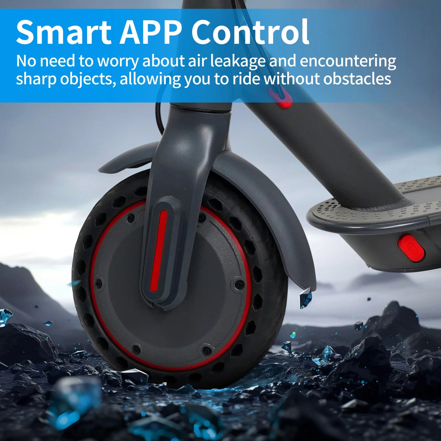 AOVOPRO LP80 Electric Scooter 36V 10.4Ah Big Battery 350W 15Miles Long Range 19Mph Foldable 8.5Inch Smart City Commuter EScooter