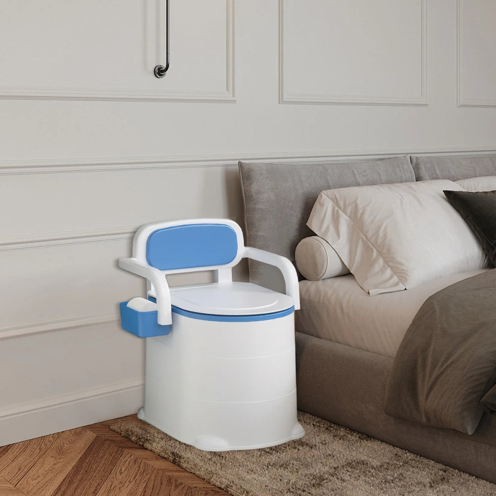 Portable Bedside Commode With Armrests Potty Chair For Elderly