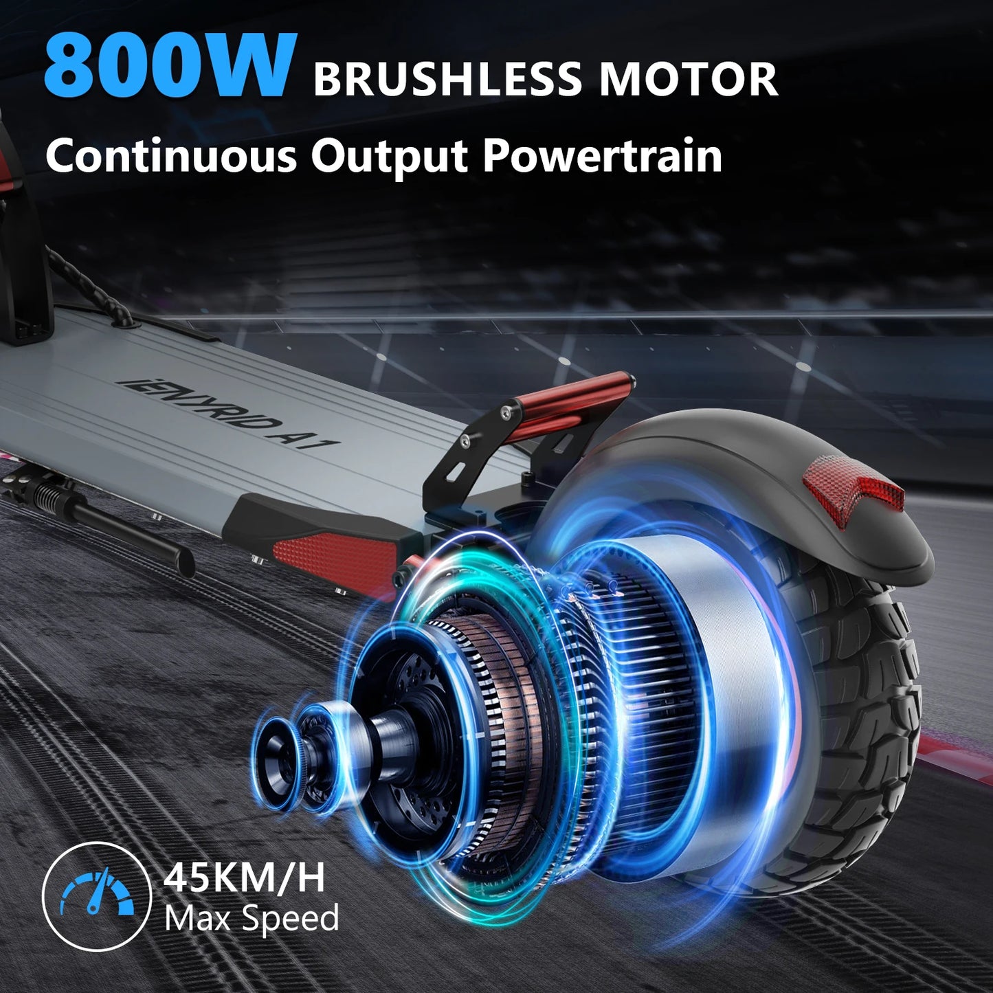 Electric Folding Scooter 800W 48V All Terrain EScooters