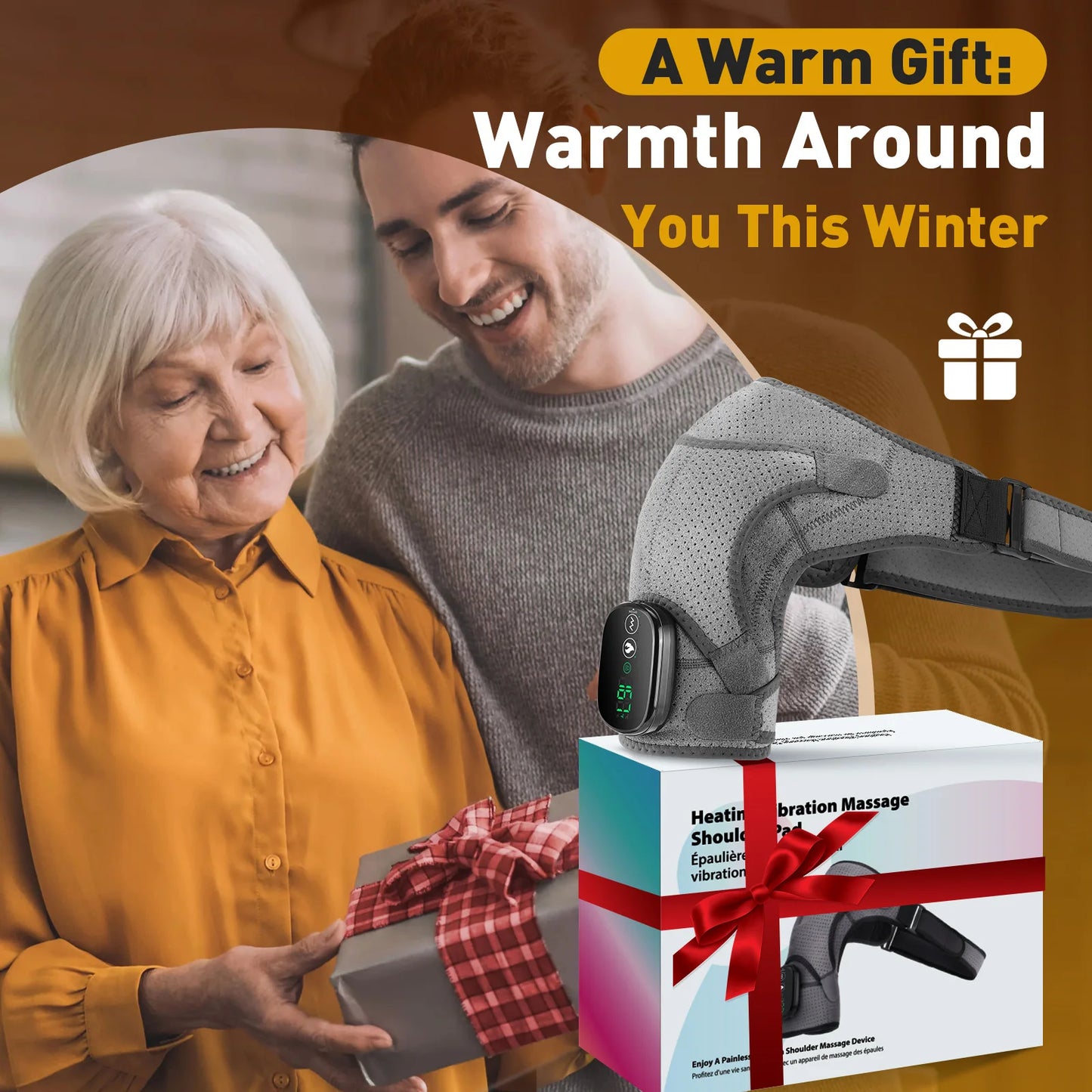 PASTSKY Electric Shoulder Heating Pad With 3 Modes And Vibration