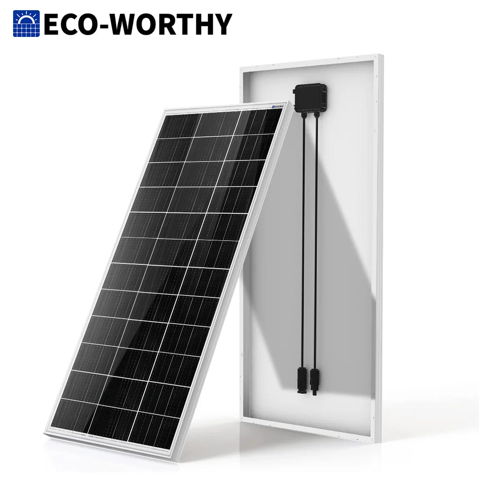ECO-WORTHY 195 Watt Solar Panel 12 Volt Monocrystalline Solar Panel High Efficiency PV Module Power Charger for Sunsheds,RVs