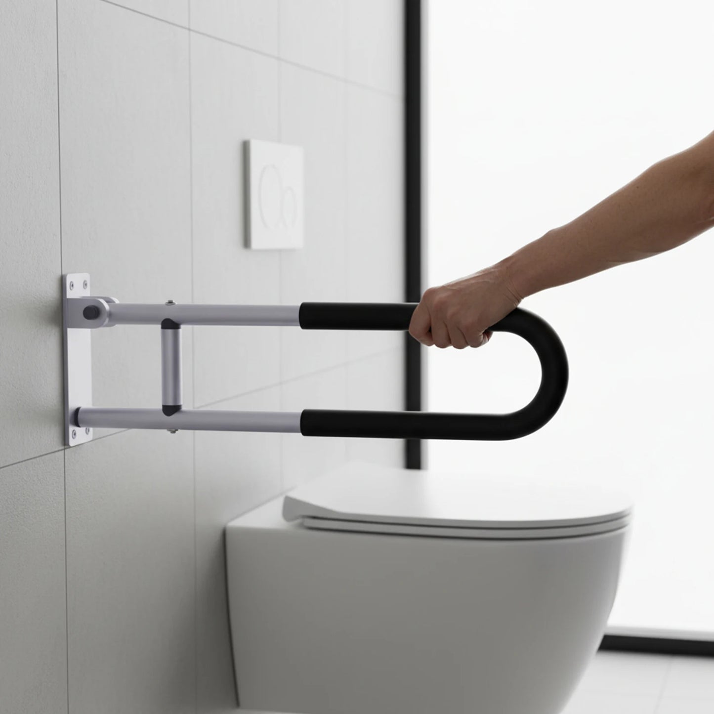 Foldable Toilet Safety Rail for Elderly and Disabled