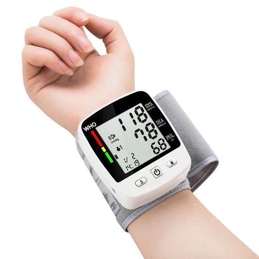 TAKRO Rechargeable Wrist Blood Pressure Monitor with LCD Memory
